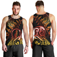 New Zealand Men Tank Top Aotearoa Manaia Maori Fern Tattoo Arty LT9 - Polynesian Pride