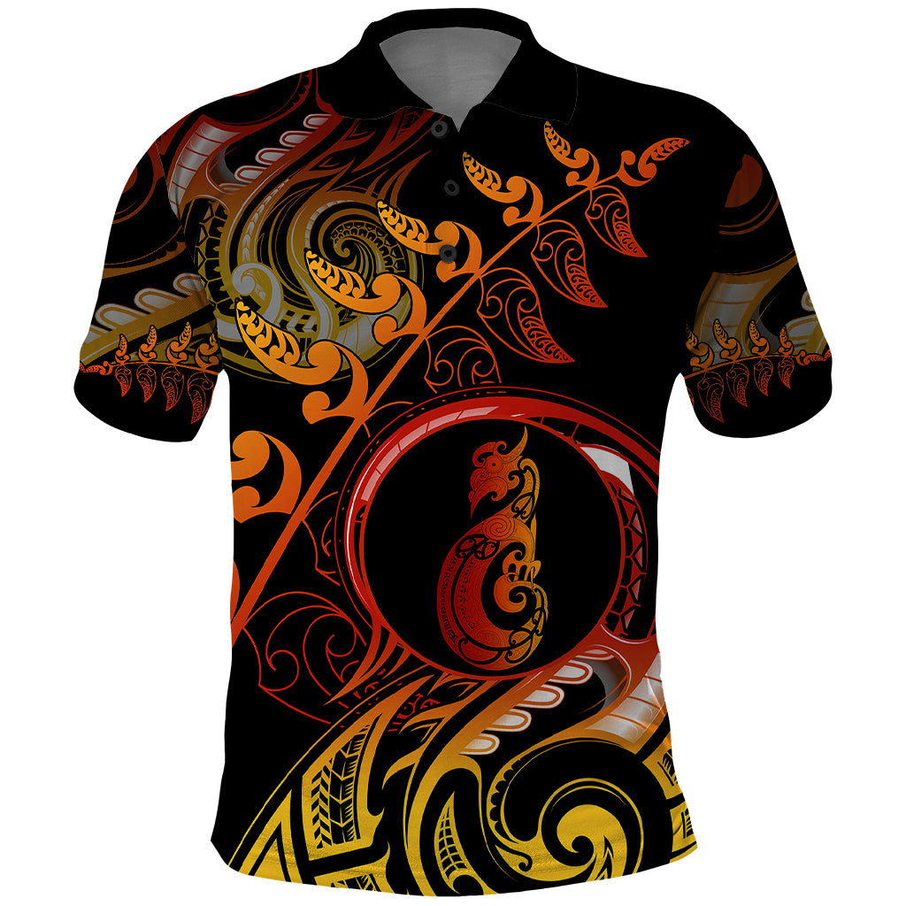 New Zealand Polo Shirt Aotearoa Manaia Maori Fern Tattoo Arty LT9 Reggae - Polynesian Pride