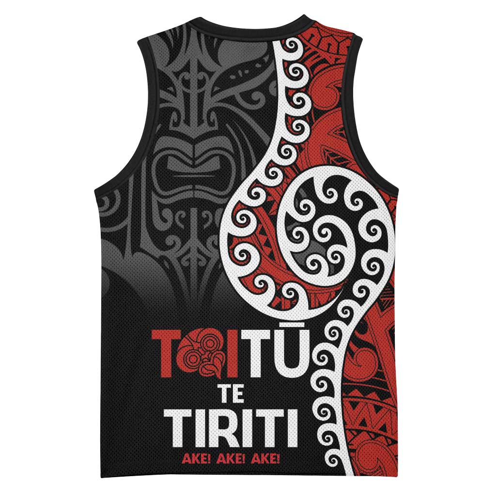 Honour The Treaty New Zealand Basketball Jersey Toitu Te Tiriti Ake Ake Ake - Polynesian Pride
