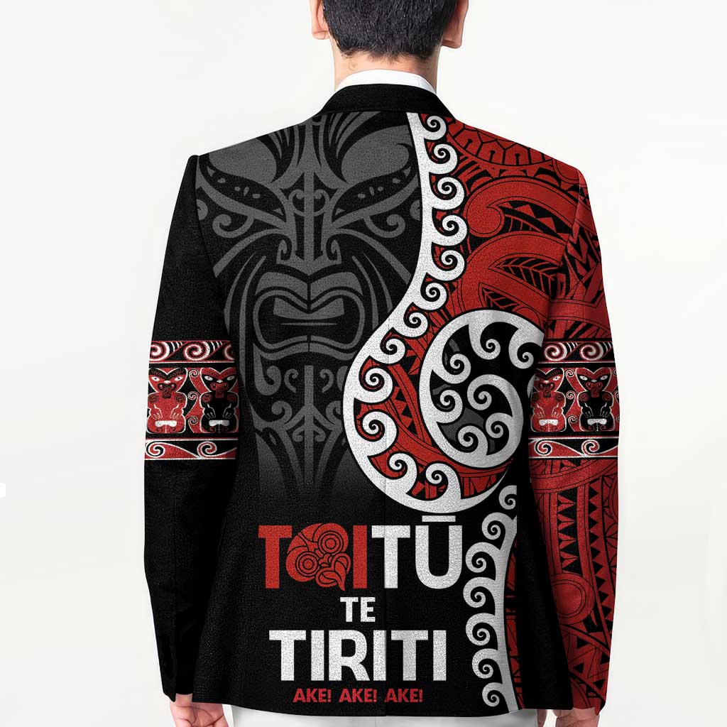Honour The Treaty New Zealand Blazer Toitu Te Tiriti Ake Ake Ake - Polynesian Pride