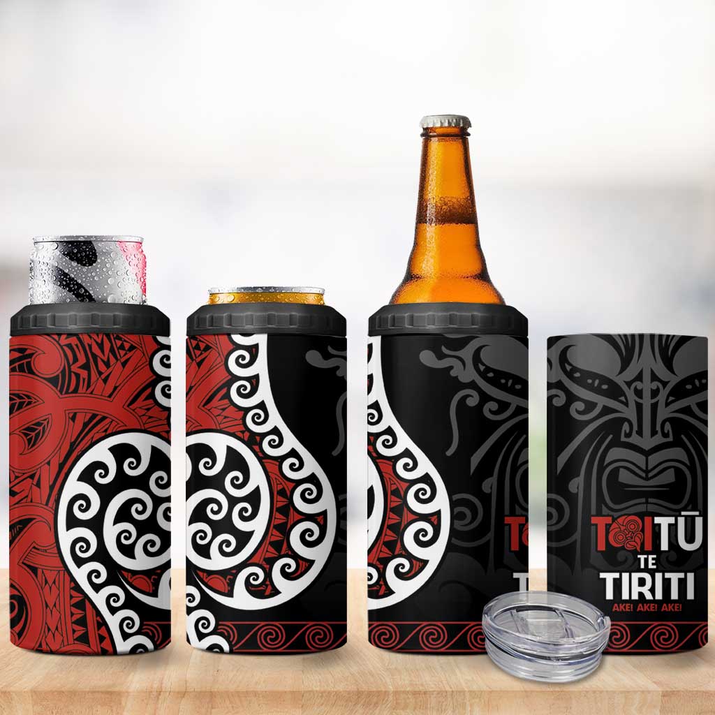 Honour The Treaty New Zealand 4 in 1 Can Cooler Tumbler Toitu Te Tiriti Ake!Ake!Ake!