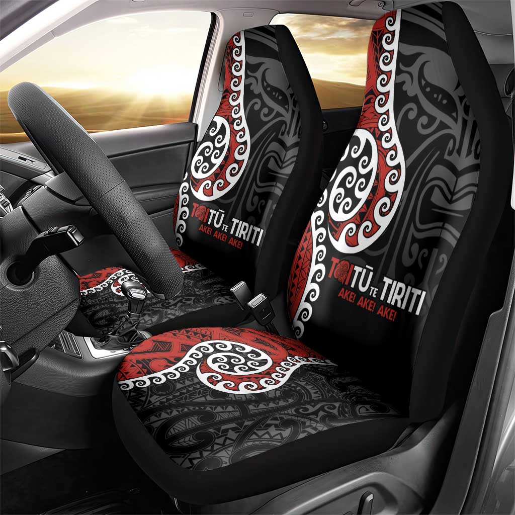Honour The Treaty New Zealand Car Seat Cover Toitu Te Tiriti Ake!Ake!Ake!