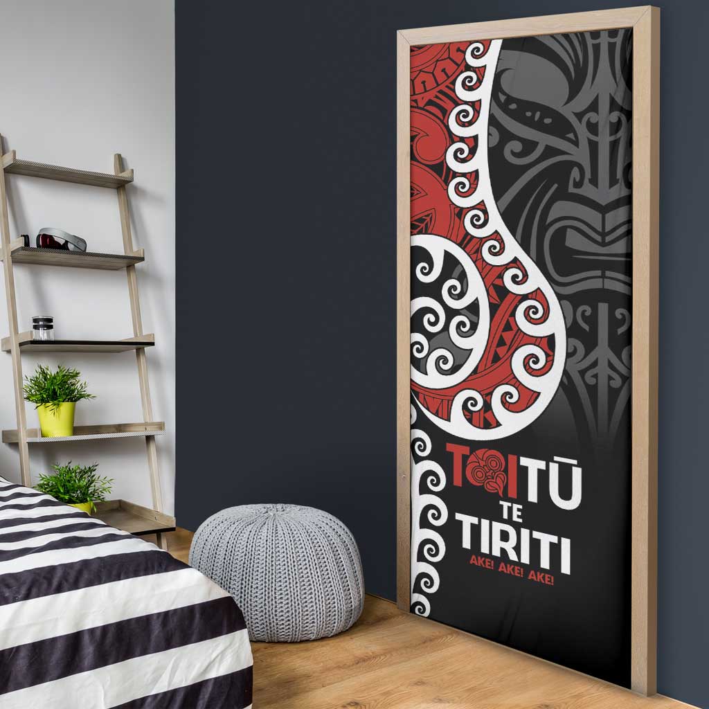 Honour The Treaty New Zealand Door Cover Toitu Te Tiriti Ake Ake Ake - Polynesian Pride