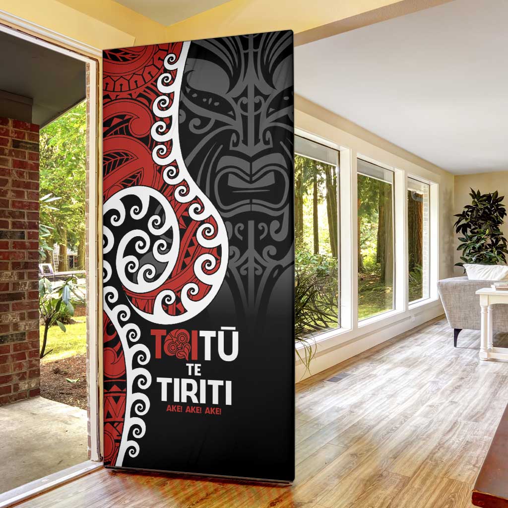 Honour The Treaty New Zealand Door Cover Toitu Te Tiriti Ake Ake Ake - Polynesian Pride