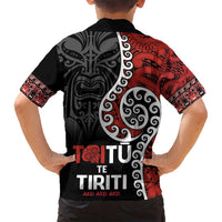 Honour The Treaty New Zealand Family Matching Tank Maxi Dress and Hawaiian Shirt Toitu Te Tiriti Ake!Ake!Ake! LT9 - Polynesian Pride