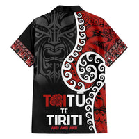 Honour The Treaty New Zealand Family Matching Tank Maxi Dress and Hawaiian Shirt Toitu Te Tiriti Ake!Ake!Ake! LT9 - Polynesian Pride