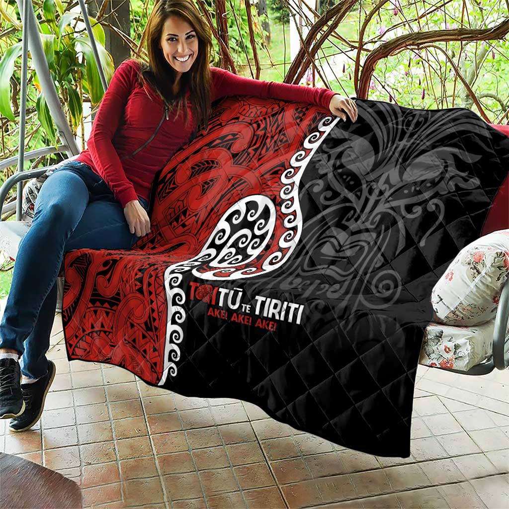 Honour The Treaty New Zealand Quilt Toitu Te Tiriti Ake!Ake!Ake!