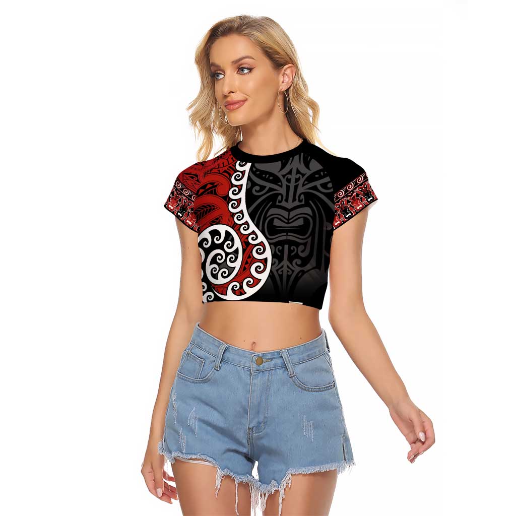 Honour The Treaty New Zealand Raglan Cropped T Shirt Toitu Te Tiriti Ake!Ake!Ake!