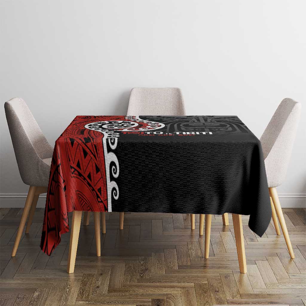 Honour The Treaty New Zealand Tablecloth Toitu Te Tiriti Ake!Ake!Ake!