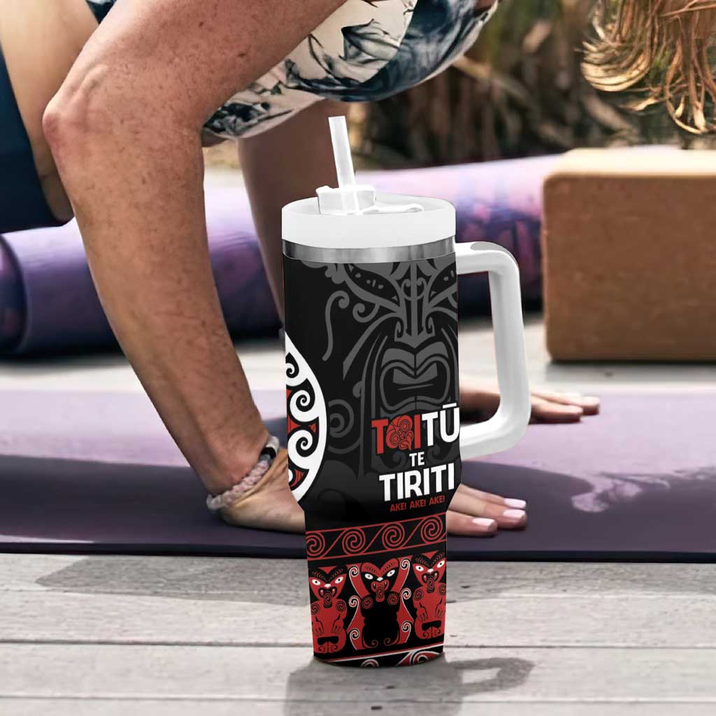 Honour The Treaty New Zealand Tumbler With Handle Toitu Te Tiriti Ake!Ake!Ake!