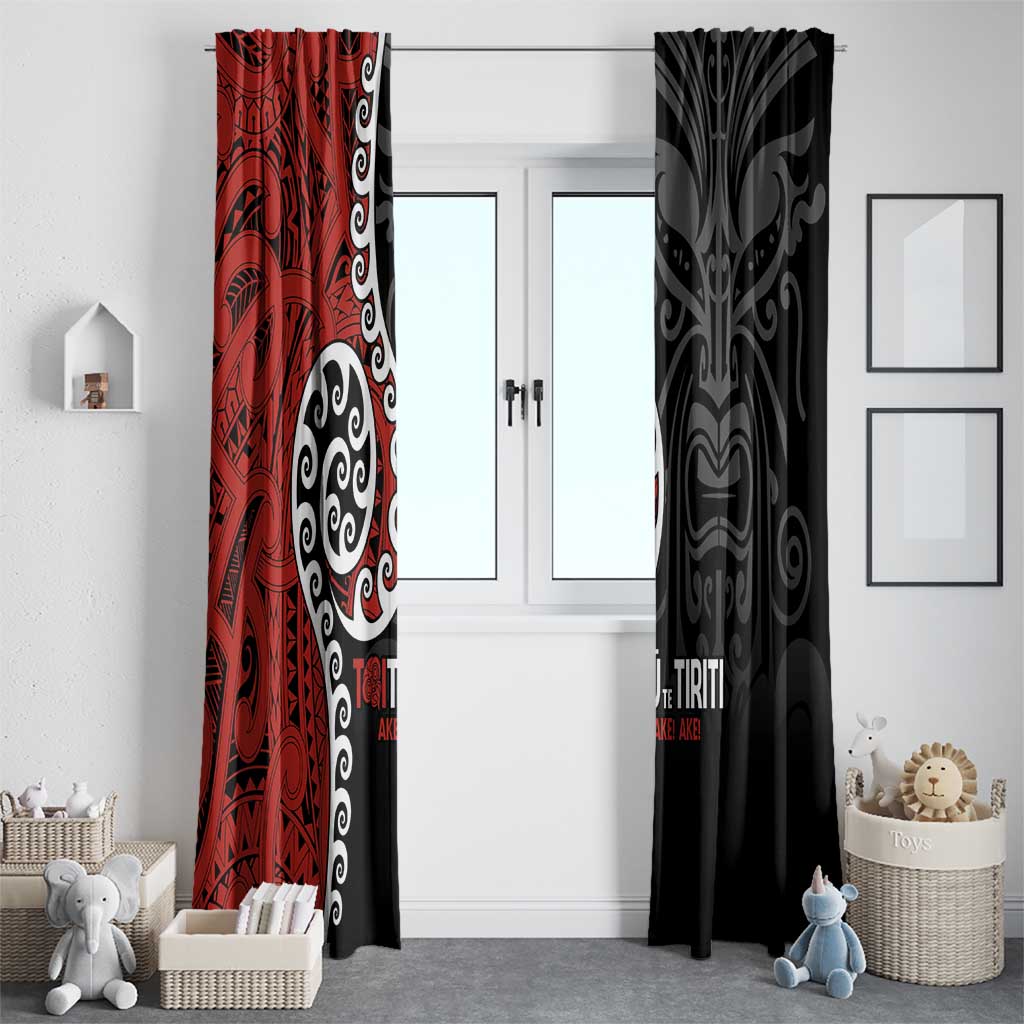 Honour The Treaty New Zealand Window Curtain Toitu Te Tiriti Ake!Ake!Ake!