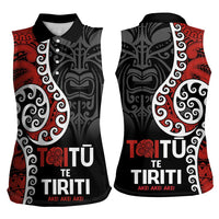 Honour The Treaty New Zealand Women Sleeveless Polo Shirt Toitu Te Tiriti Ake!Ake!Ake!