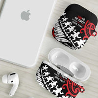 Honour The Treaty New Zealand Personalised AirPods Case Toitu Te Tiriti Half Fern Haka Dance - Polynesian Pride