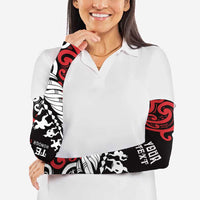 Honour The Treaty New Zealand Personalised Arm Sleeves Toitu Te Tiriti Half Fern Haka Dance - Polynesian Pride