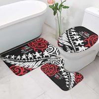 Honour The Treaty New Zealand Personalised Bathroom Set Toitu Te Tiriti Half Fern Haka Dance - Polynesian Pride