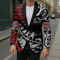 Honour The Treaty New Zealand Personalised Blazer Toitu Te Tiriti Half Fern Haka Dance - Polynesian Pride