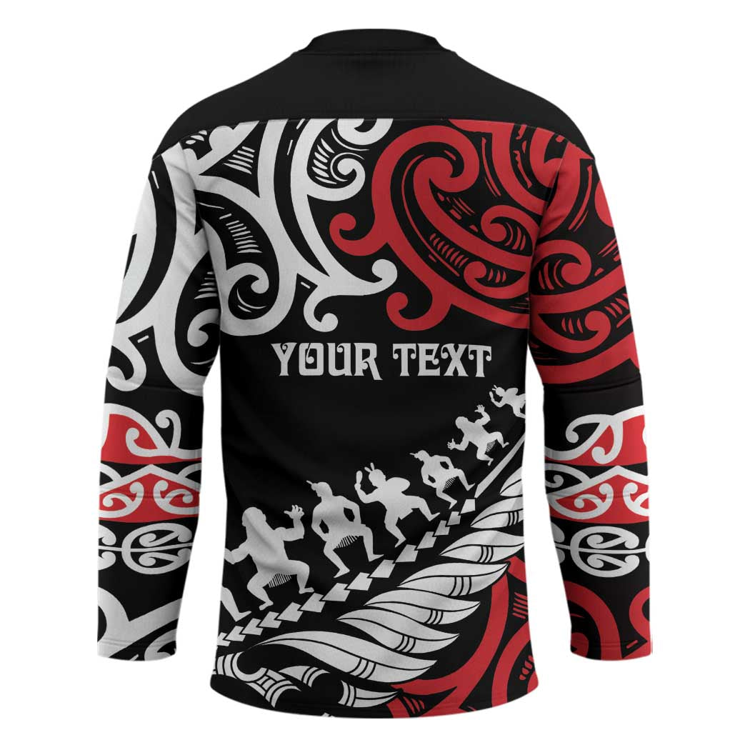 Honour The Treaty New Zealand Personalised Hockey Jersey Toitu Te Tiriti Half Fern Haka Dance - Polynesian Pride