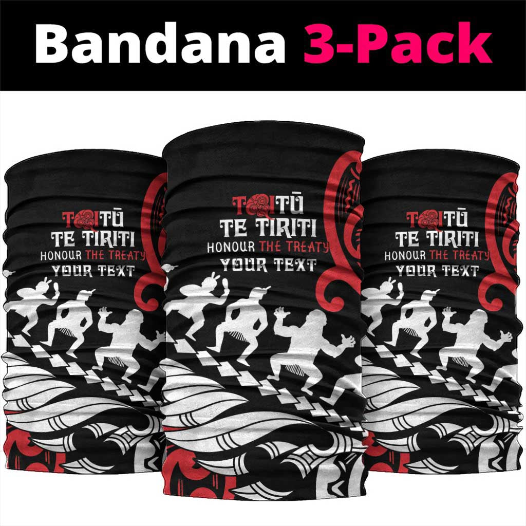 Honour The Treaty New Zealand Neck Gaiter Toitu Te Tiriti Half Fern Haka Dance LT9