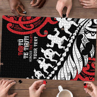 Honour The Treaty New Zealand Personalised Puzzle Toitu Te Tiriti Half Fern Haka Dance - Polynesian Pride
