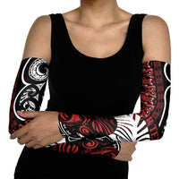 Honour The Treaty New Zealand Personalised Arm Sleeves Toitu Te Tiriti Indigenous Maori Face - Polynesian Pride