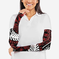Honour The Treaty New Zealand Personalised Arm Sleeves Toitu Te Tiriti Indigenous Maori Face - Polynesian Pride