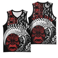 Honour The Treaty New Zealand Personalised Basketball Jersey Toitu Te Tiriti Indigenous Maori Face - Polynesian Pride