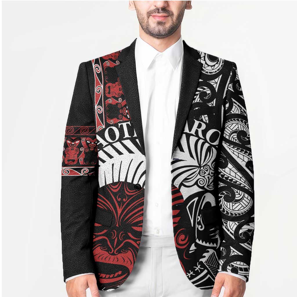 Honour The Treaty New Zealand Personalised Blazer Toitu Te Tiriti Indigenous Maori Face - Polynesian Pride