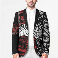 Honour The Treaty New Zealand Personalised Blazer Toitu Te Tiriti Indigenous Maori Face - Polynesian Pride