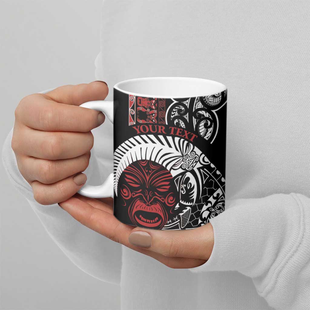 Honour The Treaty New Zealand Personalised Ceramic Mug Toitu Te Tiriti Indigenous Maori Face - Polynesian Pride