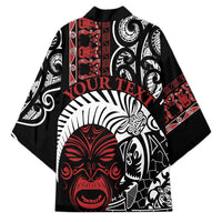 Honour The Treaty New Zealand Personalised Kimono Toitu Te Tiriti Indigenous Maori Face - Polynesian Pride