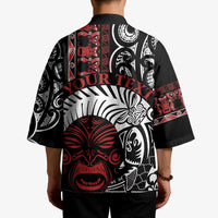 Honour The Treaty New Zealand Personalised Kimono Toitu Te Tiriti Indigenous Maori Face - Polynesian Pride