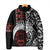 Honour The Treaty New Zealand Personalised Padded Jacket Toitu Te Tiriti Indigenous Maori Face - Polynesian Pride