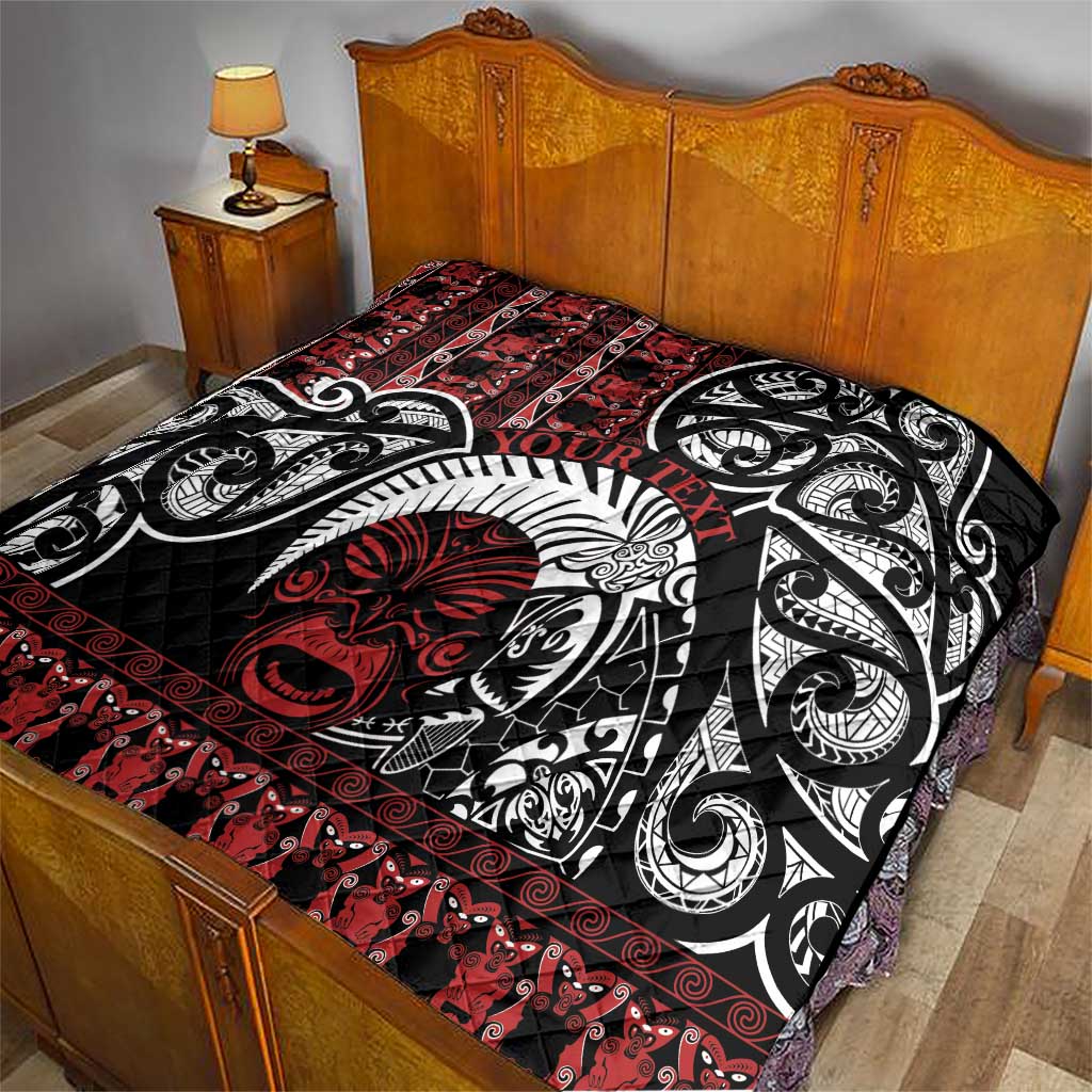Honour The Treaty New Zealand Personalised Quilt Toitu Te Tiriti Indigenous Maori Face