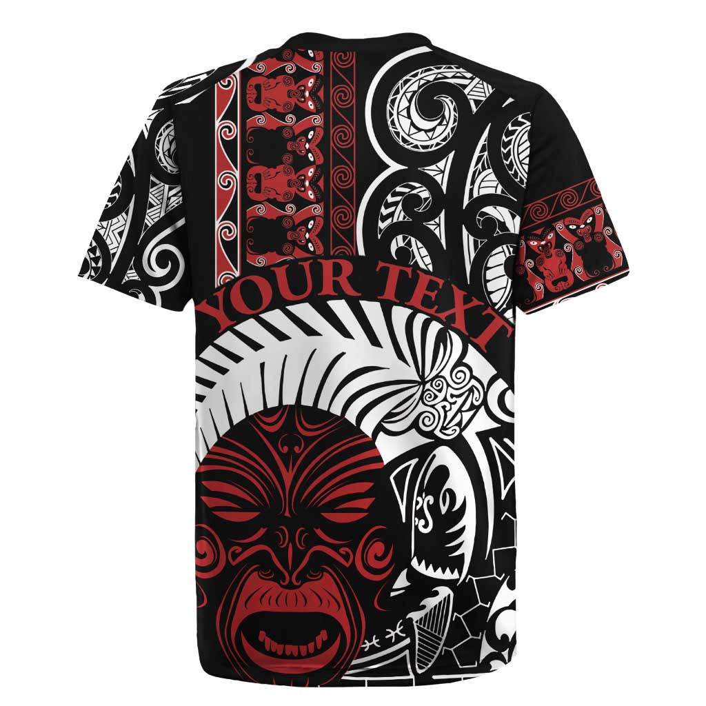 Honour The Treaty New Zealand Personalised Rugby Jersey Toitu Te Tiriti Indigenous Maori Face