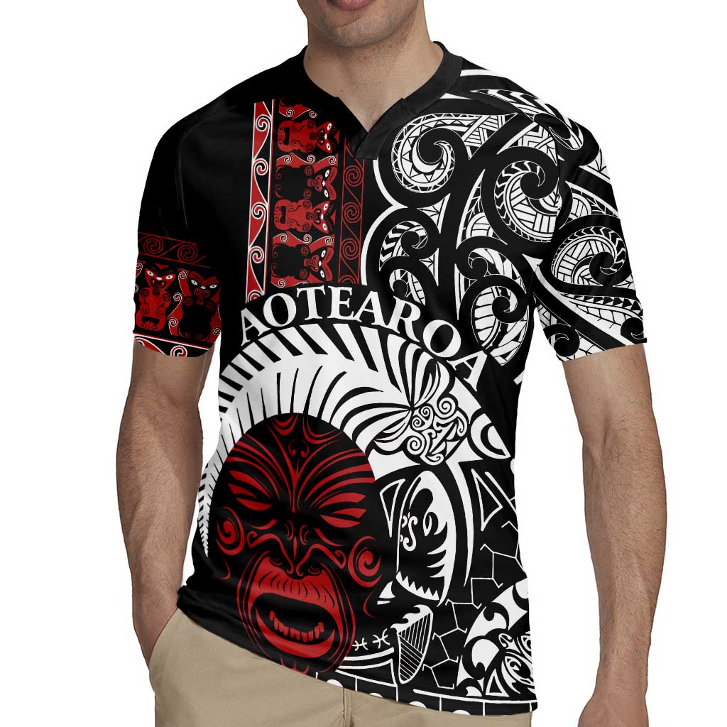 Honour The Treaty New Zealand Personalised Rugby Jersey Toitu Te Tiriti Indigenous Maori Face