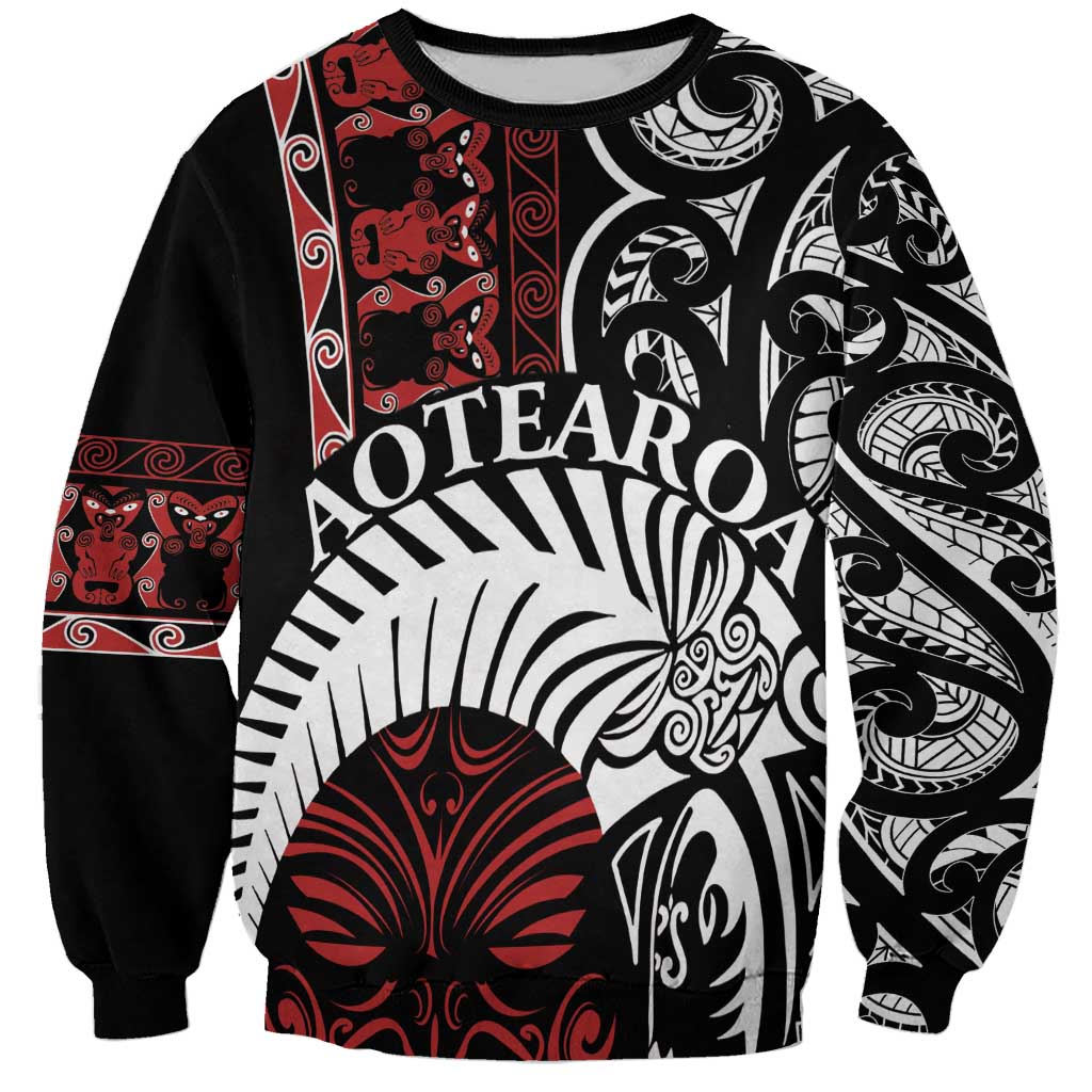 Honour The Treaty New Zealand Personalised Sweatshirt Toitu Te Tiriti Indigenous Maori Face