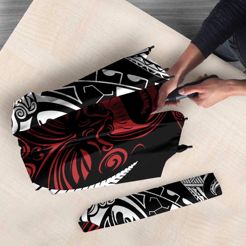 Honour The Treaty New Zealand Personalised Umbrella Toitu Te Tiriti Indigenous Maori Face - Polynesian Pride