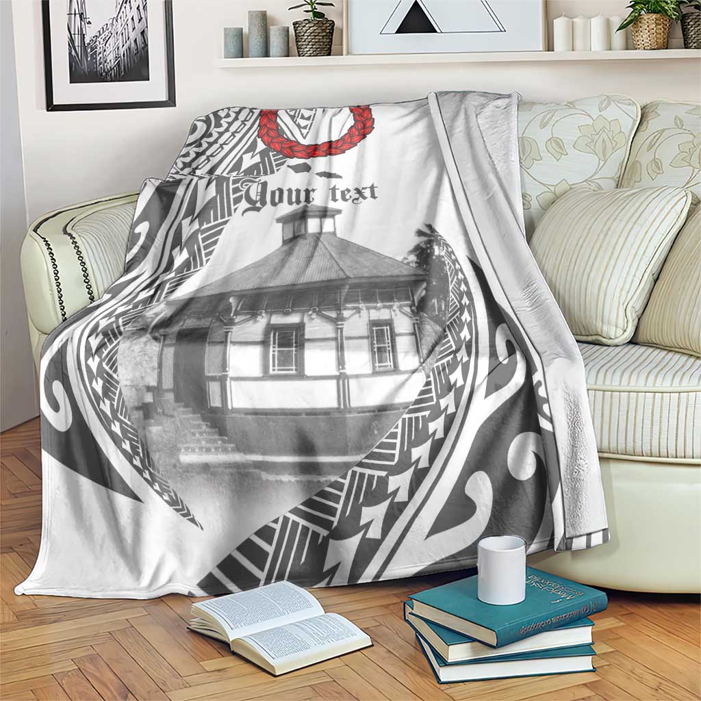 Samoa Mau Movement House Personalised Blanket Fa'a Samoa The Samoan Way LT9 White - Polynesian Pride