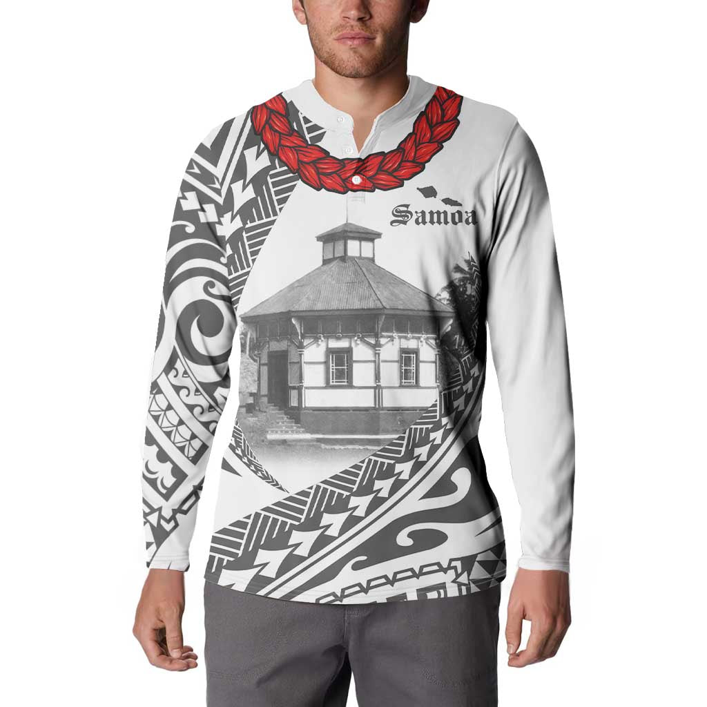 Samoa Mau Movement House Personalised Button Sweatshirt Fa'a Samoa The Samoan Way LT9 - Polynesian Pride