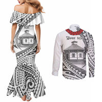 Samoa Mau Movement House Personalised Couples Matching Mermaid Dress and Long Sleeve Button Shirt Fa'a Samoa The Samoan Way LT9 - Polynesian Pride