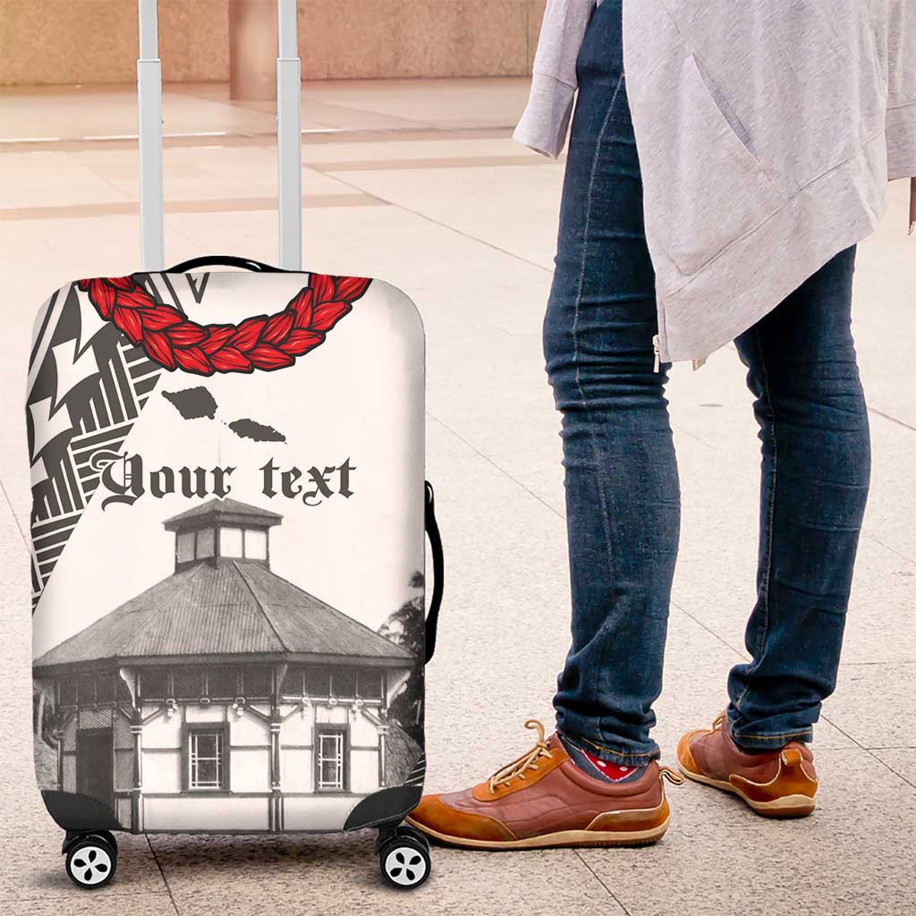 Samoa Mau Movement House Personalised Luggage Cover Fa'a Samoa The Samoan Way LT9 White - Polynesian Pride