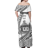 Samoa Mau Movement House Personalised Off Shoulder Maxi Dress Fa'a Samoa The Samoan Way