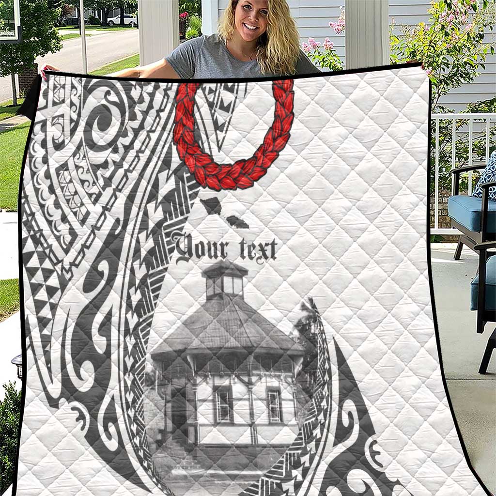 Samoa Mau Movement House Personalised Quilt Fa'a Samoa The Samoan Way LT9 White - Polynesian Pride