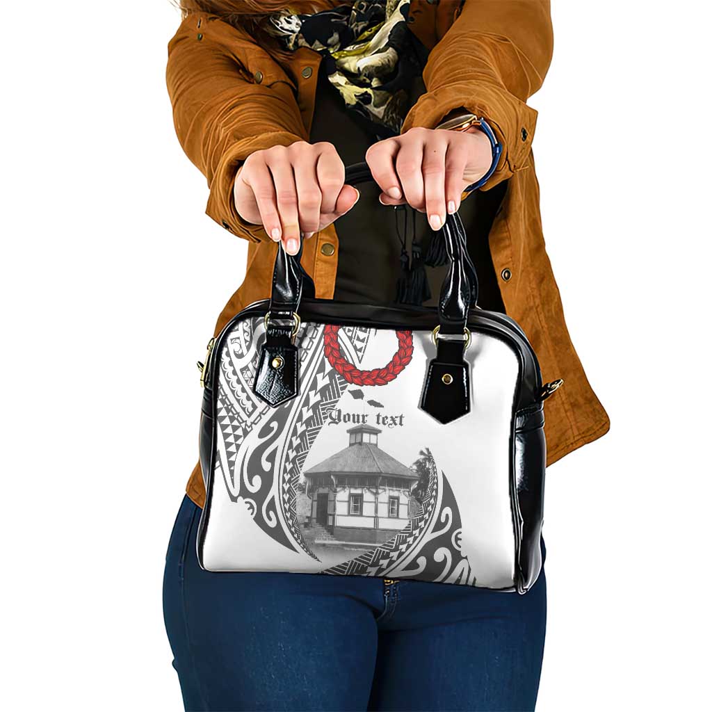 Samoa Mau Movement House Personalised Shoulder Handbag Fa'a Samoa The Samoan Way LT9 One Size White - Polynesian Pride
