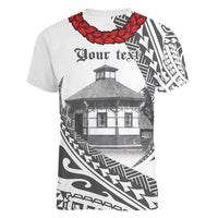 Samoa Mau Movement House Personalised Women V-Neck T-Shirt Fa'a Samoa The Samoan Way LT9 - Polynesian Pride