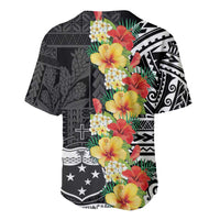 Samoa Tribal Hibiscus Flowers Baseball Jersey LT9 - Polynesian Pride