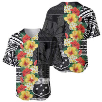 Samoa Tribal Hibiscus Flowers Baseball Jersey LT9 - Polynesian Pride
