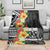 Samoa Tribal Hibiscus Flowers Blanket