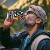 Samoa Tribal Hibiscus Flowers 4 in 1 Can Cooler Tumbler