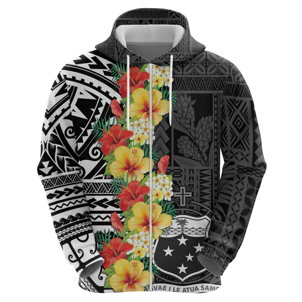 Samoa Tribal Hibiscus Flowers Hoodie LT9 - Polynesian Pride